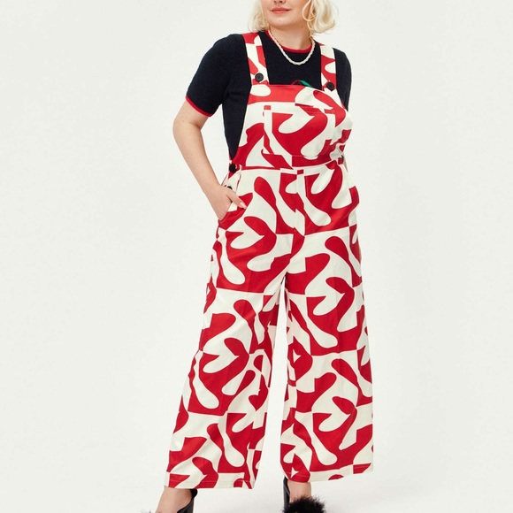 Cider Pants & Jumpsuits Cider Curve Plus Abstract Graffiti Jumpsuit